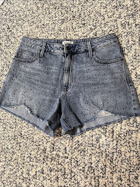 M Jeans by Maurices Sparkling Distressed Denim Jean Shorts Size 12